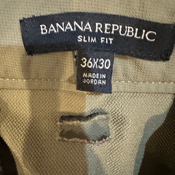 Banana Republic Men's Olive Performance Pants Size 36x30 - Picture 2 of 4
